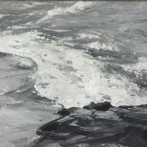 Waves, 4x6 inches, gouache on paper, 2022 -SOLD